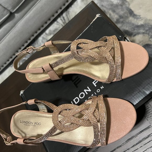 LONDON FOG Womens Macey Demi-Wedge Dress Sandals - Picture 6 of 8